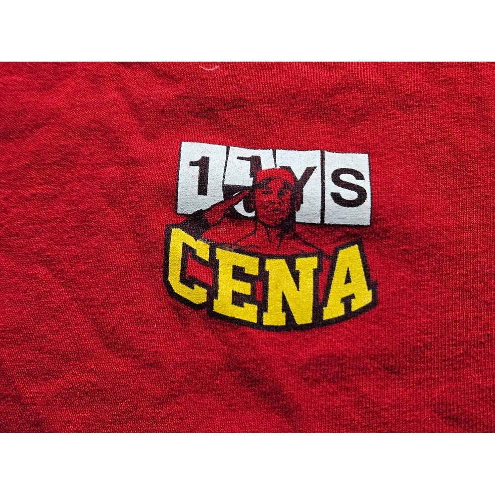 WWE John Cena You Can't See Me T-Shirt Men Size S Red Cotton 2010s Used - Picture 4 of 12
